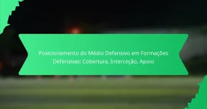 Posicionamento do Médio Defensivo em Formações Defensivas: Cobertura, Interceção, Apoio